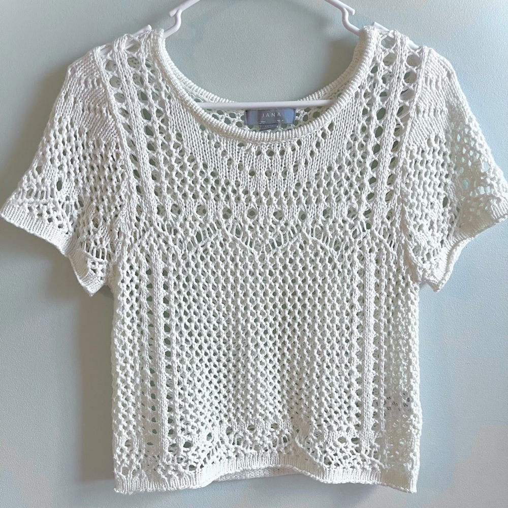 Jana cream Crochet Women's Top